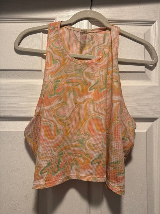 Outdoor Voices Tops - Outdoor Voices Marble Print Tank Top in Peach, Green, Yellow